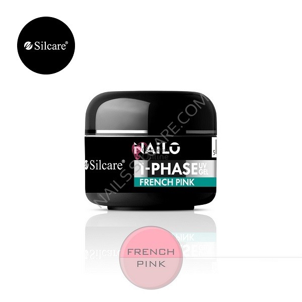 Gel UV Nailo (Basic) Silcare 3 in 1 roz laptos French Pink 15 ml, desigilat, usor curs
